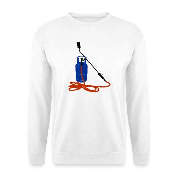 Gas bottle with gas burner color - Unisex Sweatshirt - white - Front