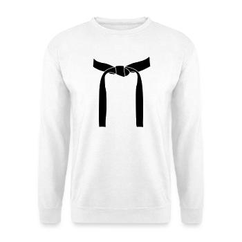 Bande de sports de combat ou obi - Sweat-shirt Unisexe - blanc - Devant