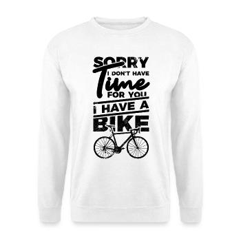 Fahrrad Spruch - Unisex Pullover - Weiß - Vorne