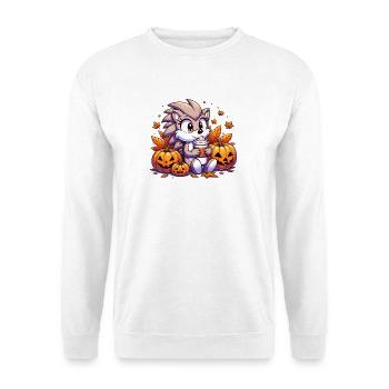 Hedgehog drinks Halloween - Unisex Sweatshirt - white - Front