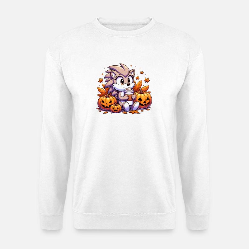 Igel trinkt Halloween - Unisex Pullover - Weiß