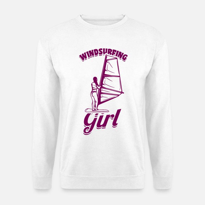 Windsurferin - Unisex Pullover - Weiß