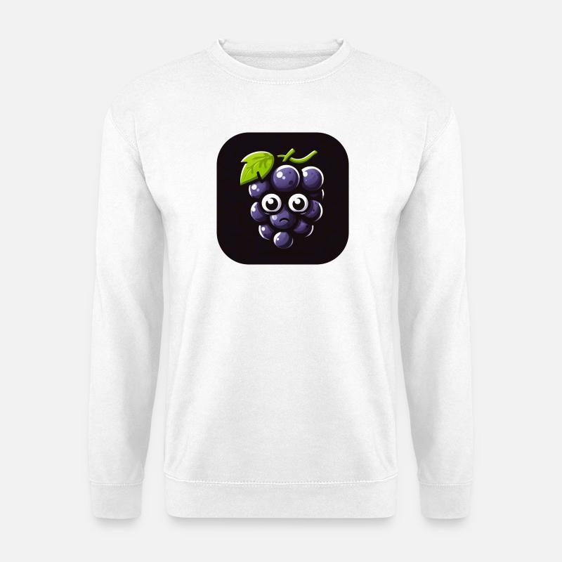 Sad grapes in comic style - Unisex Sweatshirt - white
