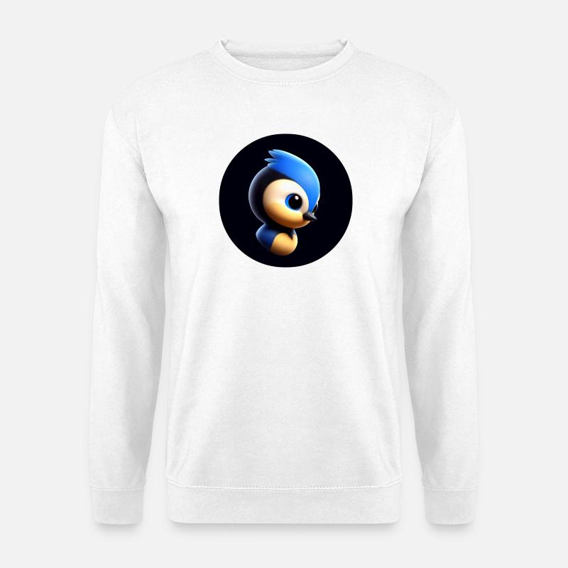 Comic Meise im Animationsstil - Unisex Pullover - Weiß