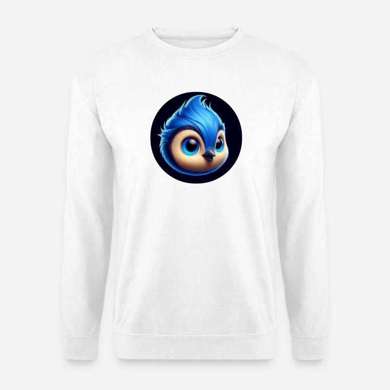 Comic Bird Blue Blue - Unisex Sweatshirt - white