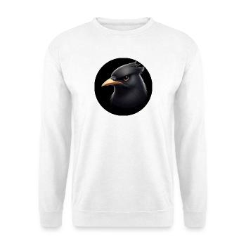 Black raven in animation style - Unisex Sweatshirt - white - Front