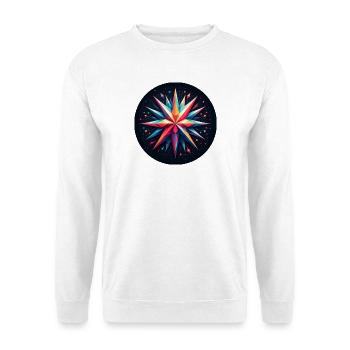 Étoile polygonale colorée - Sweat-shirt Unisexe - blanc - Devant