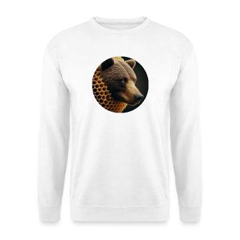 Brown Bear in Bee Honeycomb - Unisex Sweatshirt - white - Front