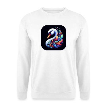 Cygne Animal Oiseau Coloré Bande Dessinée - Sweat-shirt Unisexe - blanc - Devant