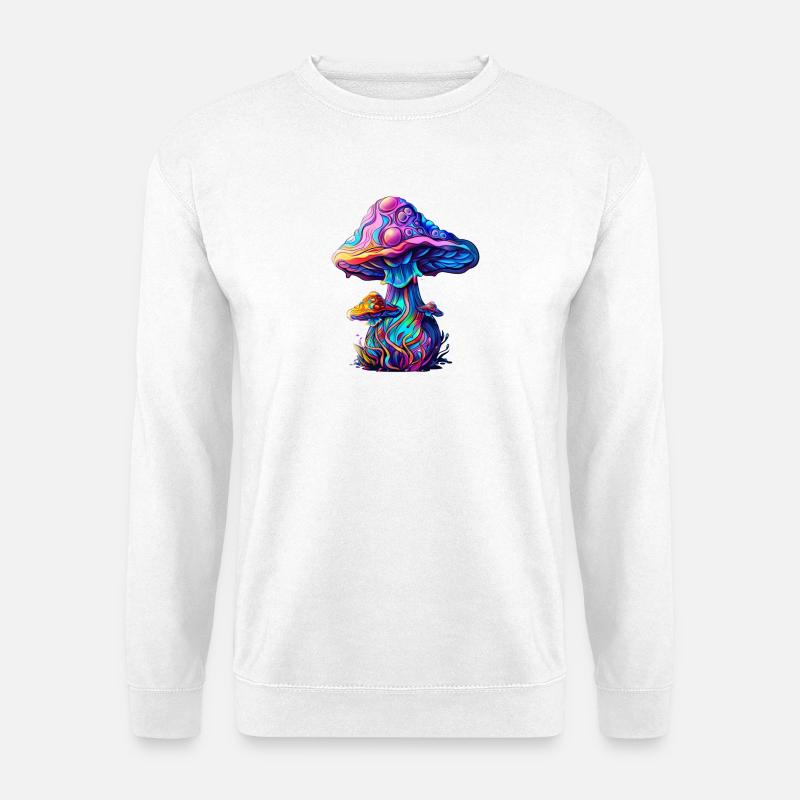 Psytrance Mushroom - Unisex Pullover - Weiß