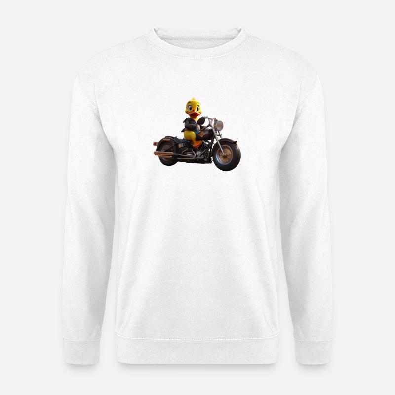Duck Biker - Unisex Pullover - Weiß