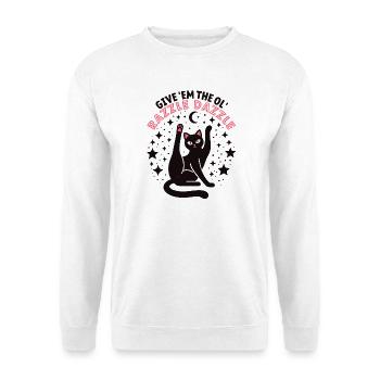 Funny cat: Give Them The Ol' Razzle Dazzle - Unisex Sweatshirt - white - Front