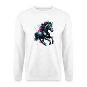 Cheval - Sweat-shirt Unisexe - blanc - Devant