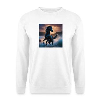 Cheval - Sweat-shirt Unisexe - blanc - Devant