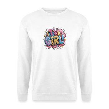 Bunte Cartoon-Trophäe mit Textgestaltung - Unisex Pullover - Weiß - Vorne