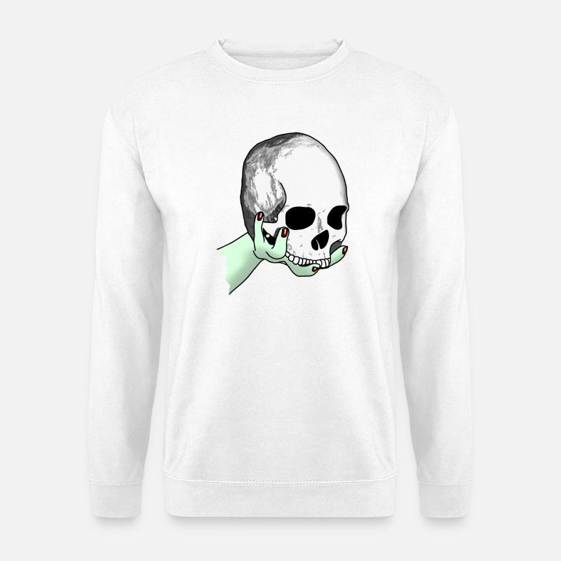 Le crâne est présenté - Sweat-shirt Unisexe - blanc