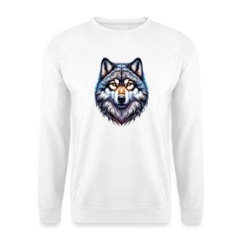 Wolf - Unisex Pullover - Weiß - Vorne