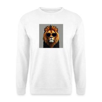 Lion stylé - Sweat-shirt Unisexe - blanc - Devant