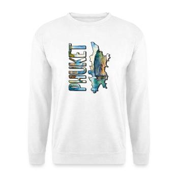 Watercolor Map Phuket - Unisex Sweatshirt - white - Front