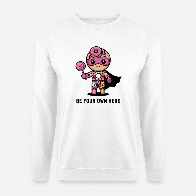 Sei dein eigener Helden-Donut-Charakter - Unisex Pullover - Weiß