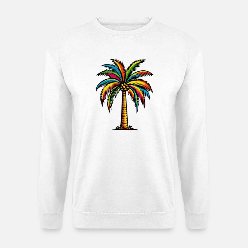 Palme - Unisex Pullover - Weiß