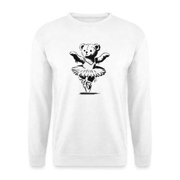 Ours en peluche classique dans une robe de danse classique - Sweat-shirt Unisexe - blanc - Devant