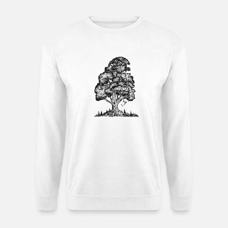 MJR - Schwarzer Baum - Unisex Pullover - Weiß
