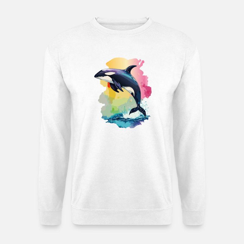 Faszination Orca: Die majestätischen Jäger - Unisex Pullover - Weiß