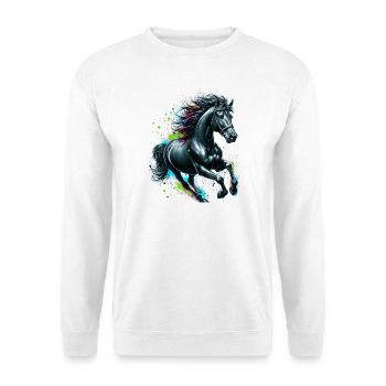 Cheval - Sweat-shirt Unisexe - blanc - Devant
