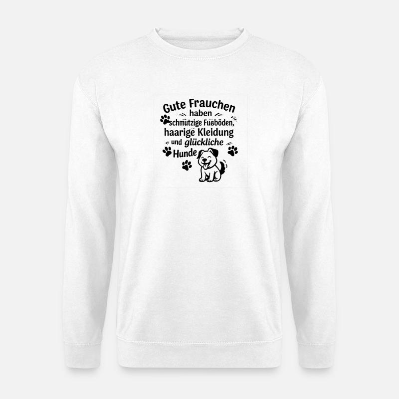 Hundeliebe, Hundeliebhaber - Unisex Pullover - Weiß