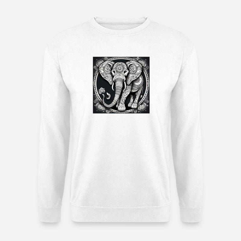 Elefant - Unisex Pullover - Weiß