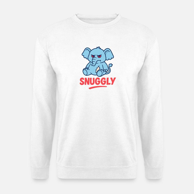 Grumpy Elephant - Unisex Sweatshirt - white