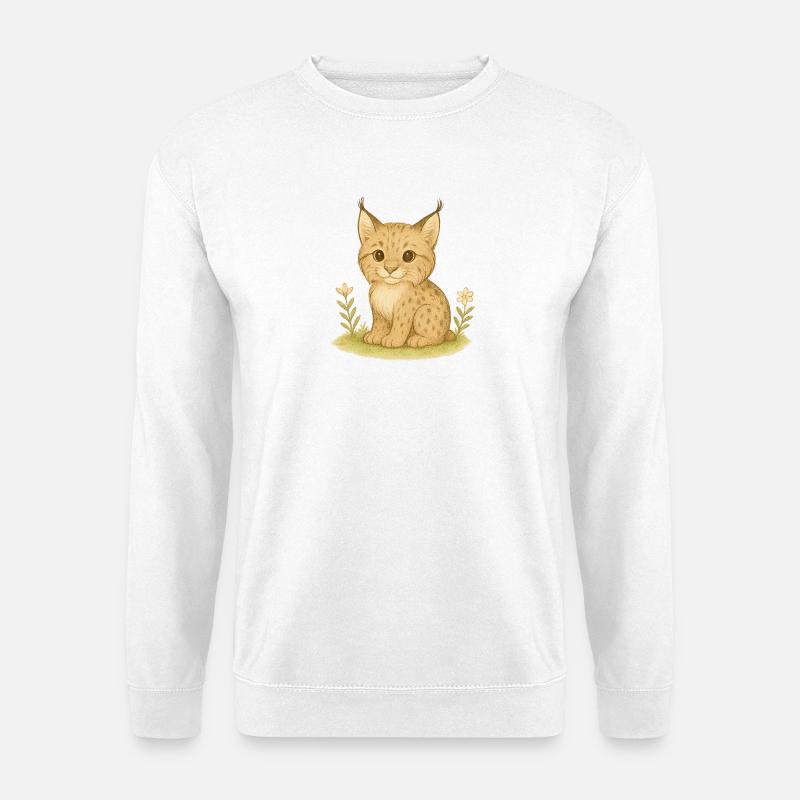 Nordic forest - Lynx - Unisex Sweatshirt - white