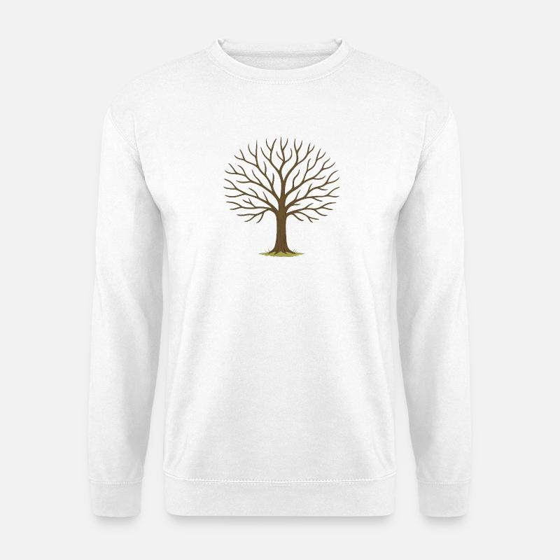 Winterbaum Silhouette - Unisex Pullover - Weiß
