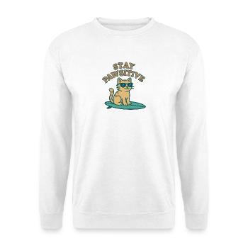 Stay Pawsitive – Cool Cat Vibes - Unisex Sweatshirt - white - Front