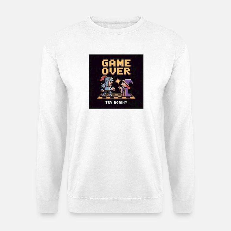 Game Over Pixel Duel Design - Unisex Sweatshirt - white