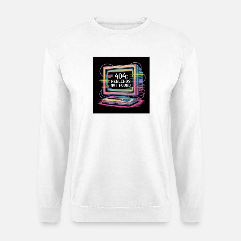 Retro Computer 404 No Feeling - Unisex Sweatshirt - white