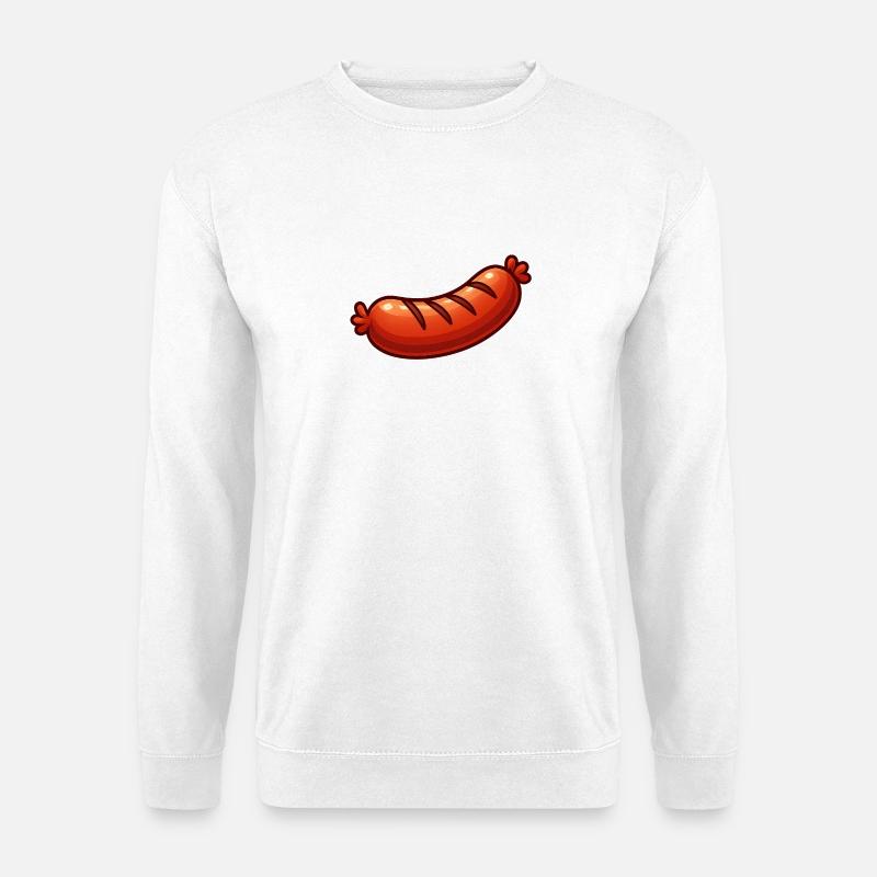 Fröhliche Bratwurst Cartoon - Unisex Pullover - Weiß