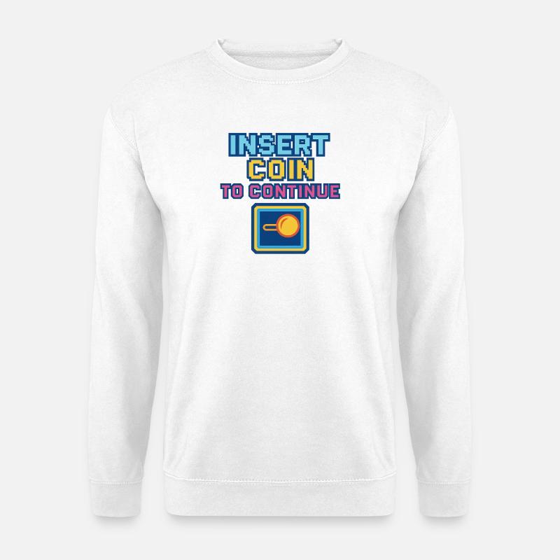 Retro Pixel Arcade Spieldesign - Unisex Pullover - Weiß