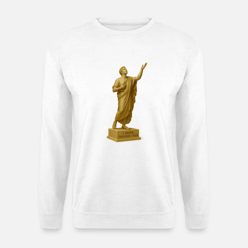 Himmlische Hoffnungskunst Statue - Unisex Pullover - Weiß