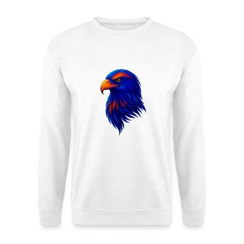 Colored eagle in neon style - Unisex Sweatshirt - white - Front