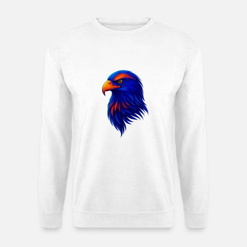Farbiger Adler im Neonstil - Unisex Pullover - Weiß