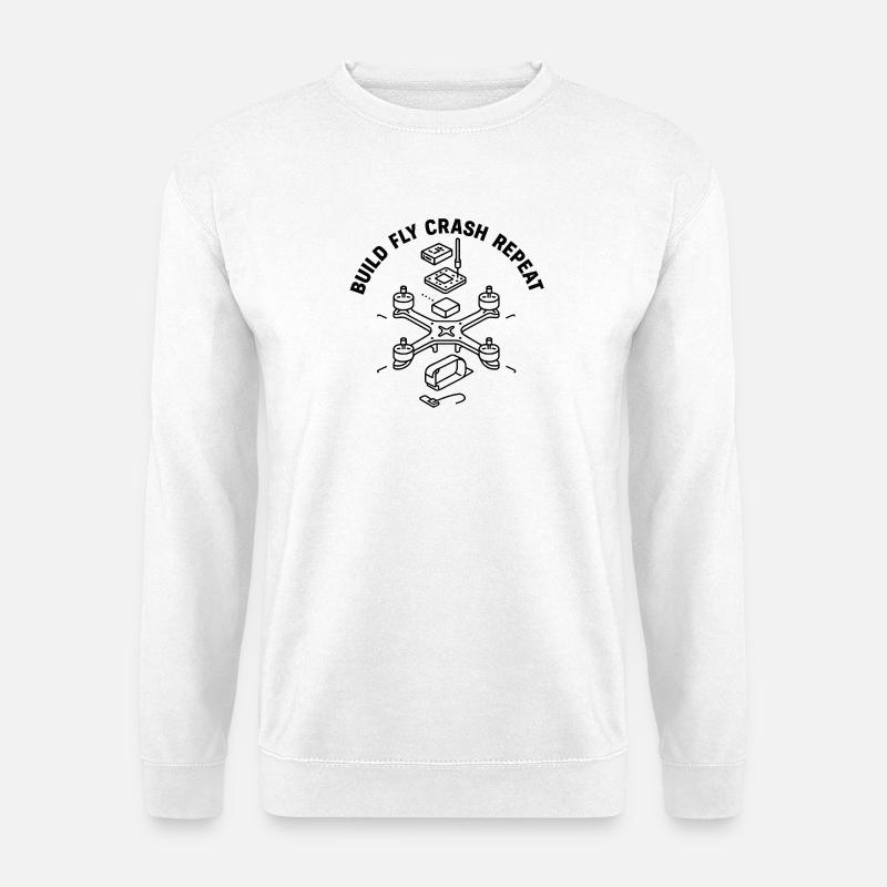 Aircraft Construction Drones Design - Unisex Sweatshirt - white