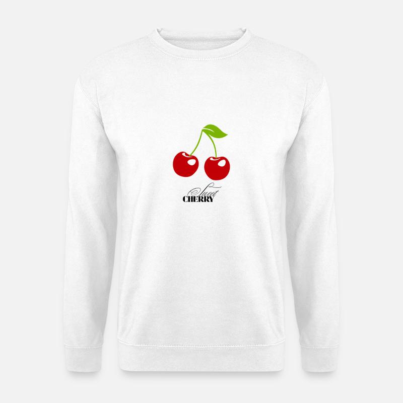 Klassische Kirschen Illustration - Unisex Pullover - Weiß