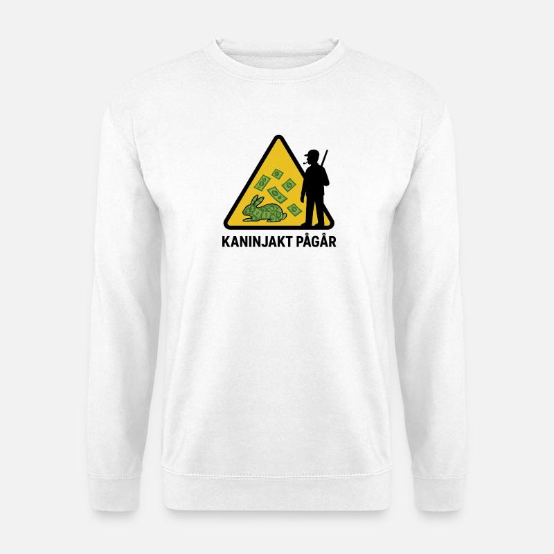 Kaninchenjagd im Gange - Unisex Pullover - Weiß