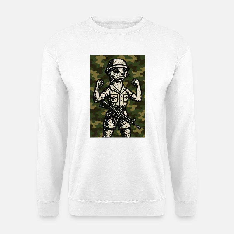 erdmännchen comic helden - Unisex Pullover - Weiß