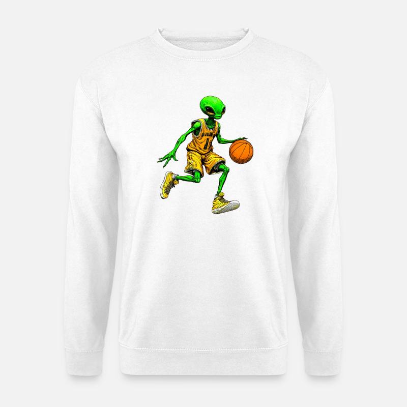 Basketballer Alien - Unisex Pullover - Weiß