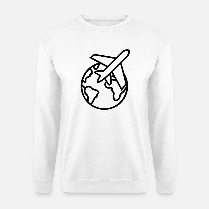 Weltreise-Symbol - Unisex Pullover - Weiß