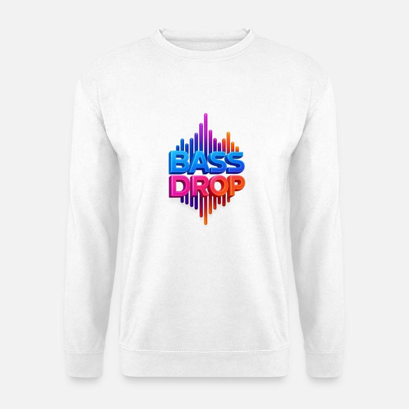 Lebendige Bass-Visualisierung - Unisex Pullover - Weiß