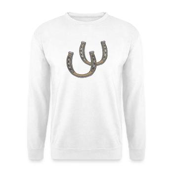 Illustration traditionnelle du fer à cheval - Sweat-shirt Unisexe - blanc - Devant